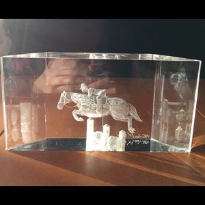 S O L D MidCentury Michael Cox Lucite Equestrian Sculpture